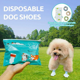 Manufacturers Pet Shoes Disposable Foot Cover Dog Shoes Decoration Waterproof Wound Protective Cover Anti-Dirty Dog Walking Artifact
