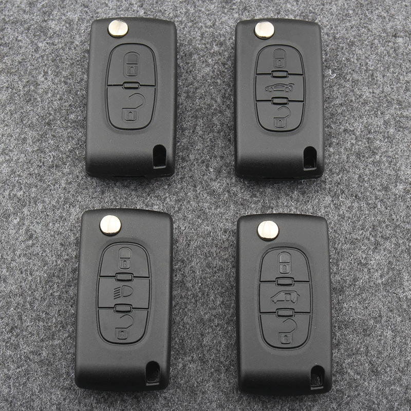 Подходит для ключа с логотипом Shell Peugeot 307 408 308 407 Ситроен Автомобильный складной ключ Shell