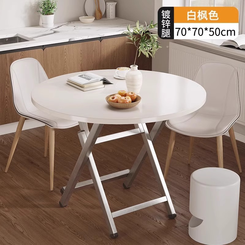 Mesa de comedor plegable, mesa redonda simple, mesa de alquiler, mesa portátil al aire libre, mesa de comedor cuadrada