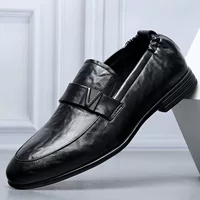 Elite classic suit for leather shoes, wedding shoes for black leather for leisure, soft sole, Korean style