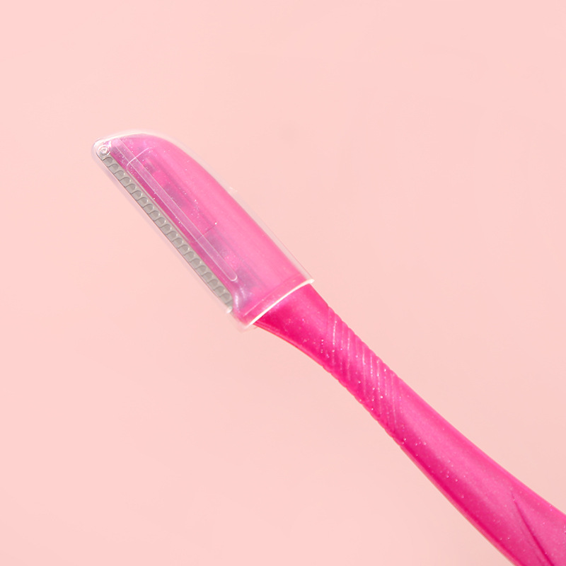 Cuchillo de ceja de cristal de acero inoxidable cuchillo de ceja de raspado red de protección para principiantes cuchilla de raspado