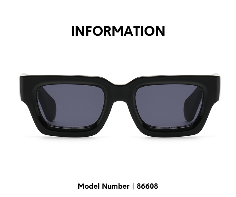 65g Weight Full Frame Glasses Structure Sunglasses Classification PC, UV400 Protection Lens Material Square Glasses Style Outdoor Occasion Solid Color Pattern Unisex Gender Fashion Style Grey, Black Color Fashion Solid Color PC UV400 Protection Square Full Frame Women's Sunglasses 1
