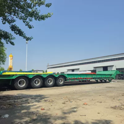 Double-section hydraulic goose-neck Ağır yük qoşquları