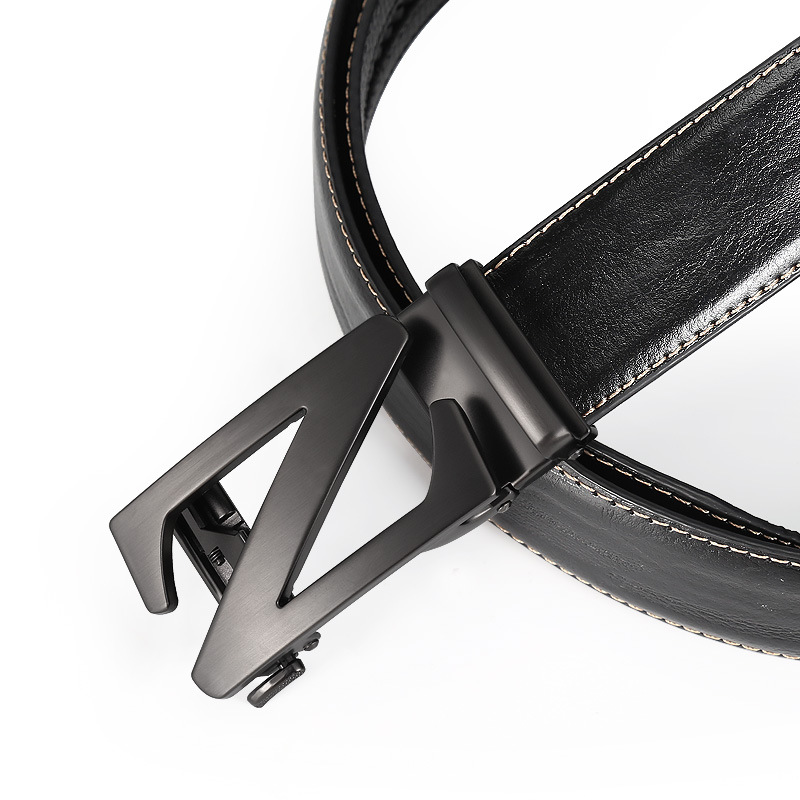 New Hot Selling Men's Belt Top Layer Cowhide Z Letter Alloy Automatic Buckle Business Fashion Casual Fashion Belt_voghion.com