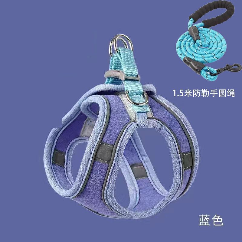 猫咪牵引绳可爱背心式胸背防挣脱幼猫魔术贴安全扣反光宠物遛猫绳|undefined