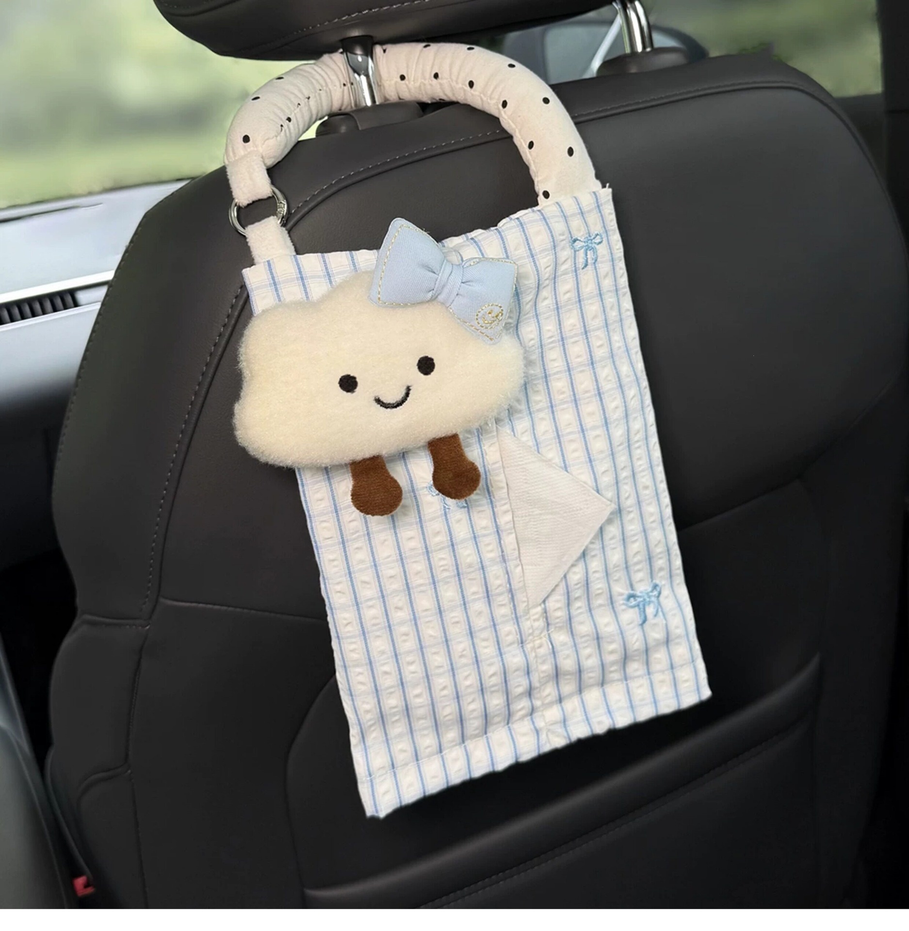 Car-mounted tissue box and trash bin 2-in-1, hanging bag for car interior, 2026 new model, high-end and practical