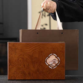 新款复古茶叶包装木盒福鼎老白茶普洱散茶礼盒空盒半斤装定制logo