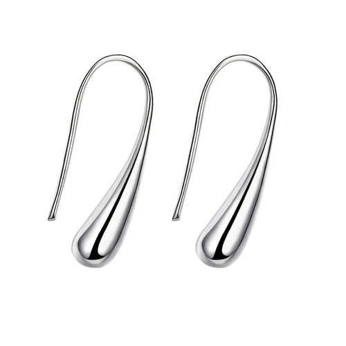 European and American ins style simple water drop earrings for women, personality, temperament, creative design, water drop shaped ear hooks, cross-border jewelry