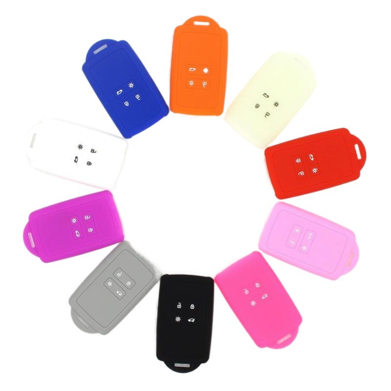 Прямые поставки с завода. Подходит для Renault Koleos Megane. Умный, экологичный, многоцветный силиконовый чехол для ключей с 4 кнопками.