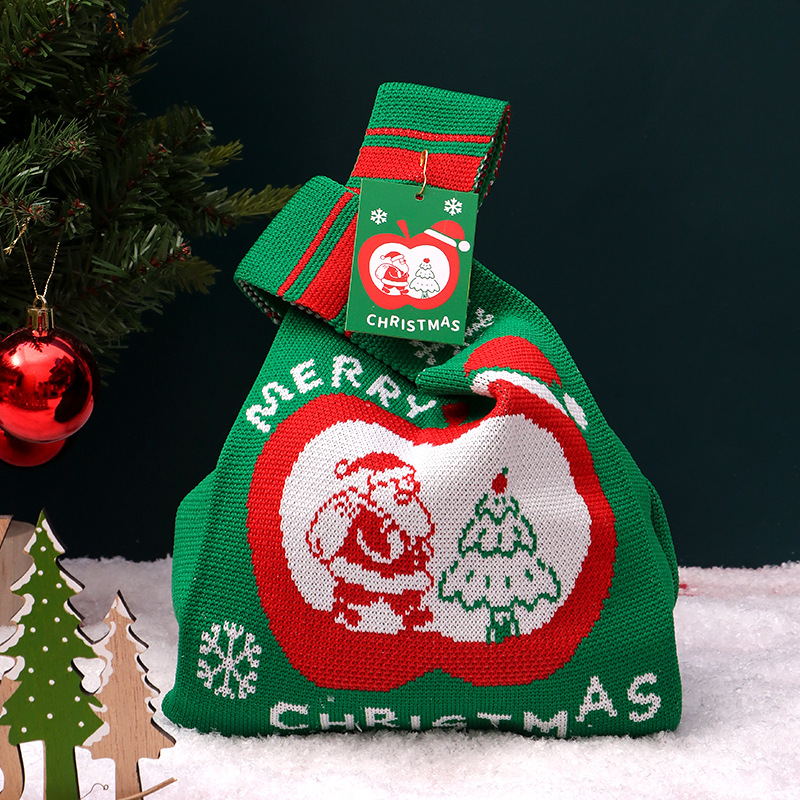 Bolsa de regalo de Navidad, sensación de alto nivel, paquete de regalo de Navidad pequeño, regalo de Nochebuena, bolsa de manzana