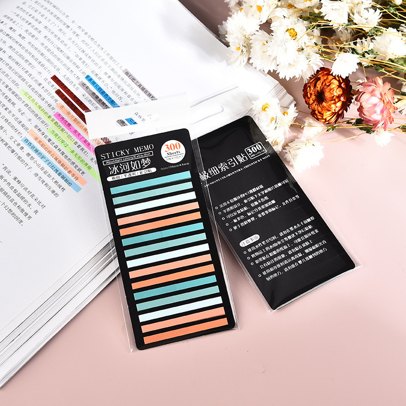 Indicador delgado transparente marca clave coreana color Post-it - post PET papel de notas impermeable N pegado