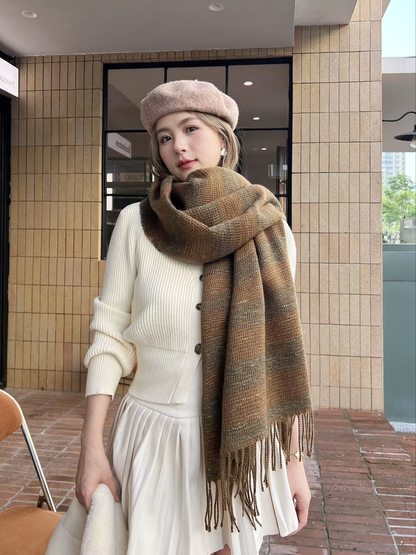 Warmer Winterschal Für Damen Aus Weichem Kaschmirimitat_voghion.com