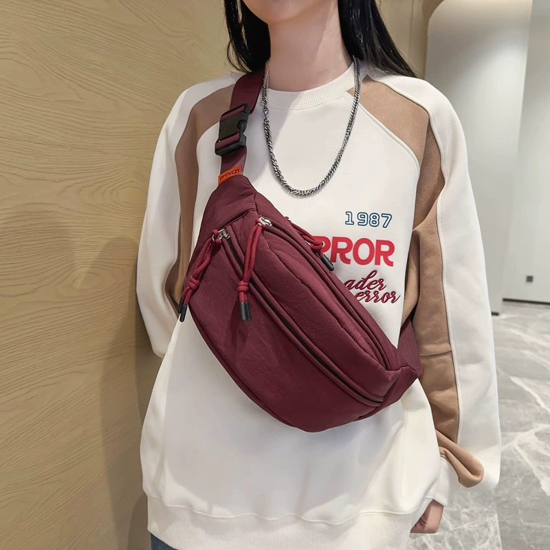 Сумка через плечо (chest bag) стёганая, демисезонная, мультицвет, универсальный пояс/ремень, 36×10×16 см