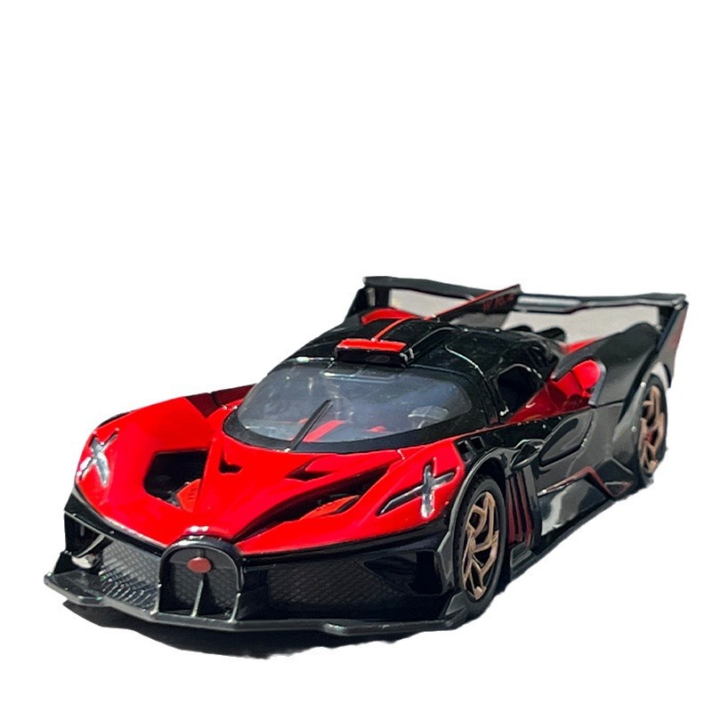 Li Jiaxin modelo de coche de aleación 1:32 fuego meteorito coche deportivo retroceso con sonido, luz y sonido coche de juguete modelo musical adorno