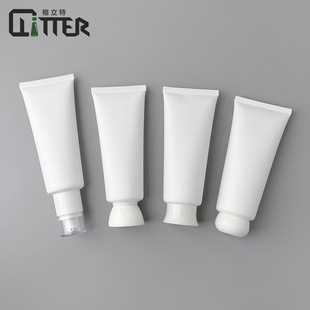 Spot 100gml Frosted Matte White Cosmetic Hose Packaging Plastic Repackaged Facial Cleanser Vacuum Bottle Empty Bottle
