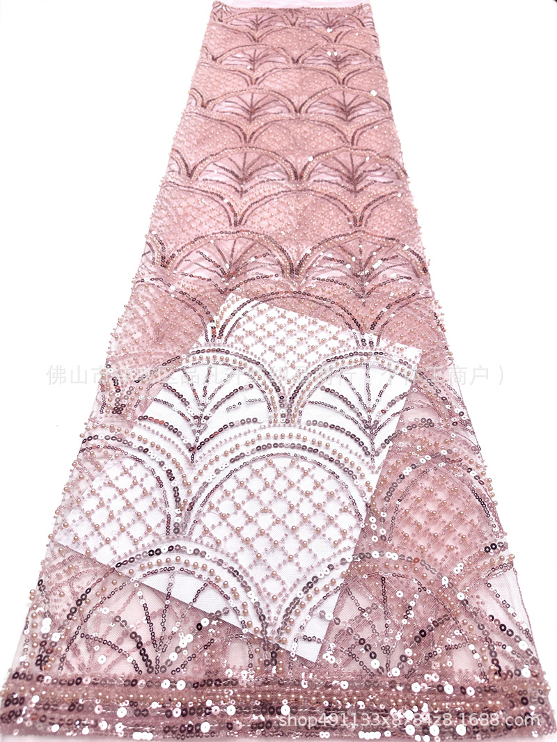 Nuevo bordado de cuentas de burbuja Gaoding Suzhou fábrica de tela de vestido de moda al por mayor