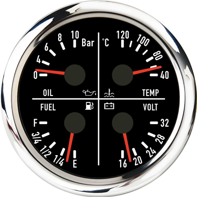 Other vehicle instruments, Seven-Color Four-In-One Voltage Meter, Water Temperature - cxc021bar16-32v