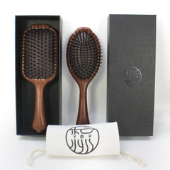 禮品高檔紅檀木氣墊梳女結婚伴手禮美發按摩氣囊梳子禮盒套裝