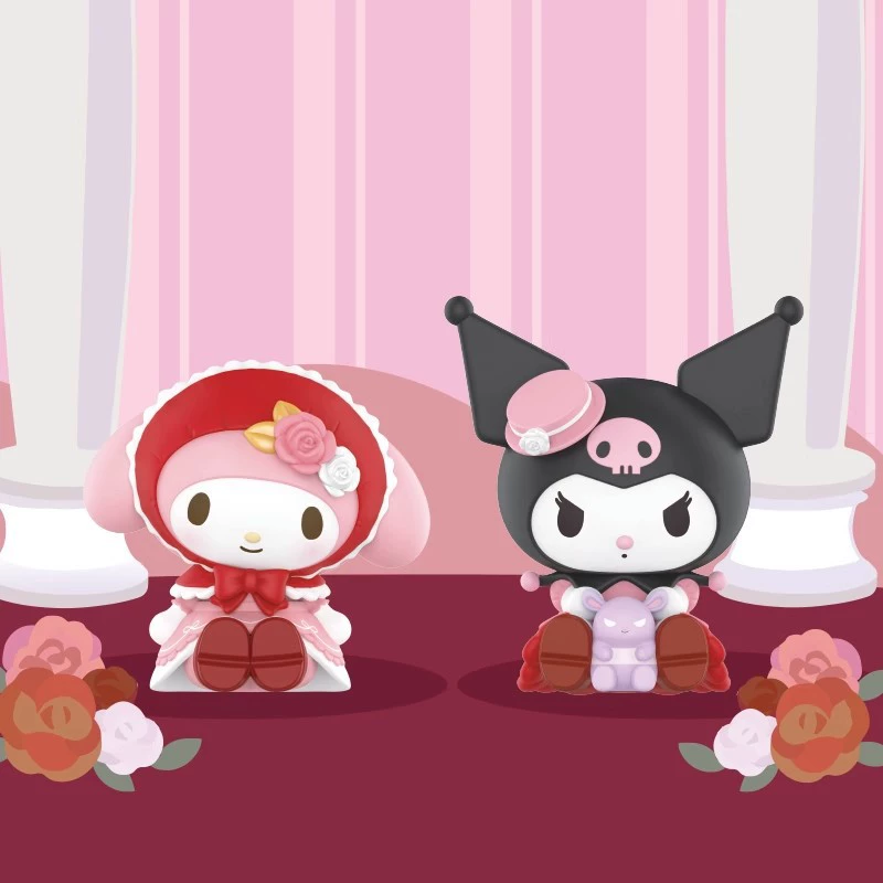 Настоящие Mymelody & Amp; Kuromi Rose and Bohee серия ручной работы орнамент слепая коробка машинные запчасти оптовые куклы