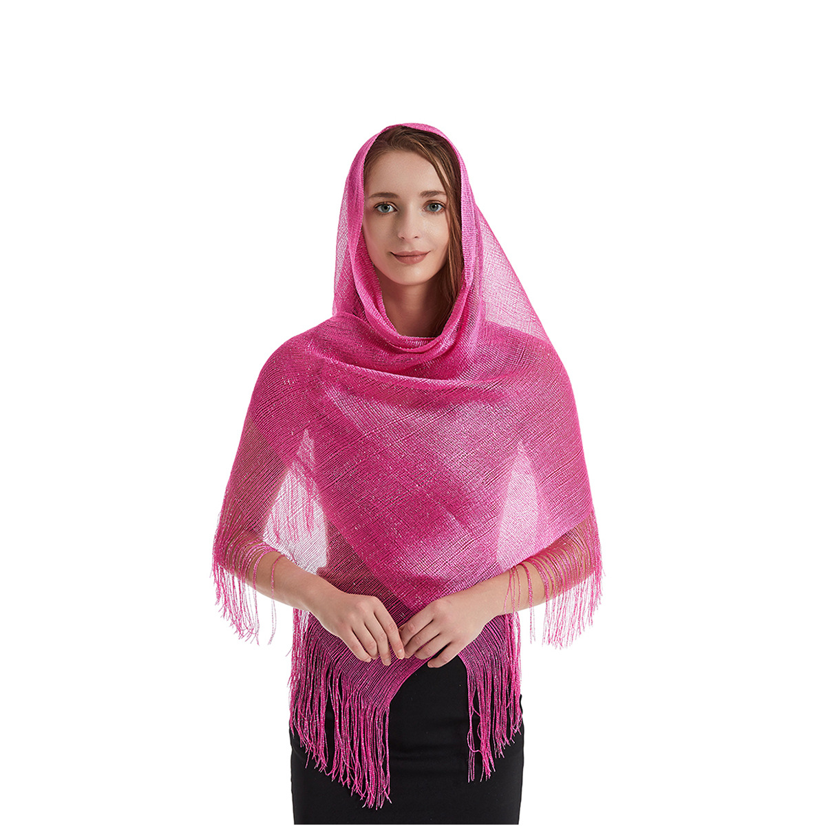 Women's Fashion Solid Color Polyester Tassel Shawls display picture 74