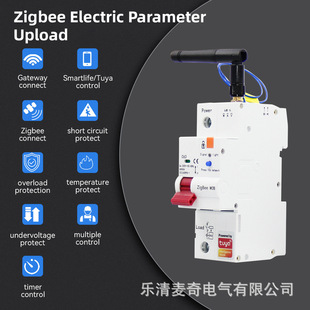 Foreign trade graffiti Zigbee smart circuit breaker mobile phone APP remote control electricity consumption statistics air switch
