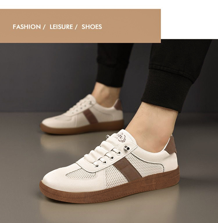 DeXun 2026 Summer New Men's Breathable Low-top Round-toe Mesh Soft-soled Lightweight Hollow-out Casual Shoes_vogvips.com
