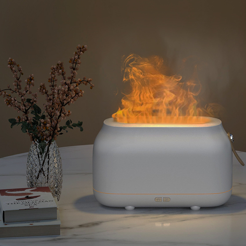 Flame Aroma Diffuser, Seven-Color Aroma Diffuser, Dual-Purpose Home and Office Gift Humidifier, Rgb Aromatherapy Colorful Spray