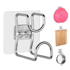 Stainless steel punch-free washbasin hook basin hook bathroom washbasin rack storage rack wall hook strong sticky hook
