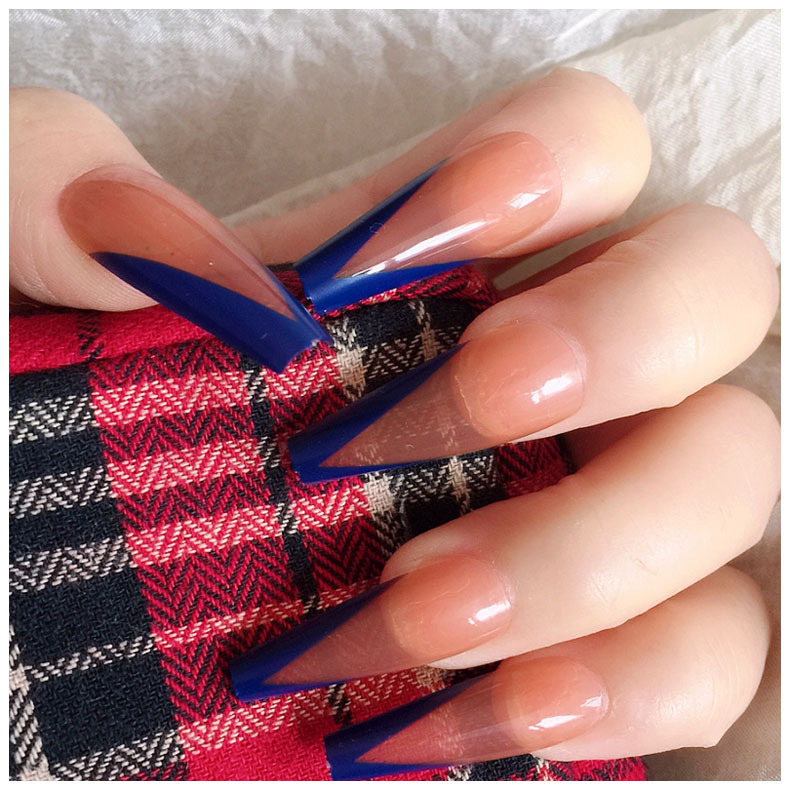 Large card long coffin nail multi-color French ballet nail lightweight wear fake nail patch finished Nail Piece Factory Large card long coffin nail multi-color French ballet nail lightweight wear fake nail patch finished Nail Piece Factory