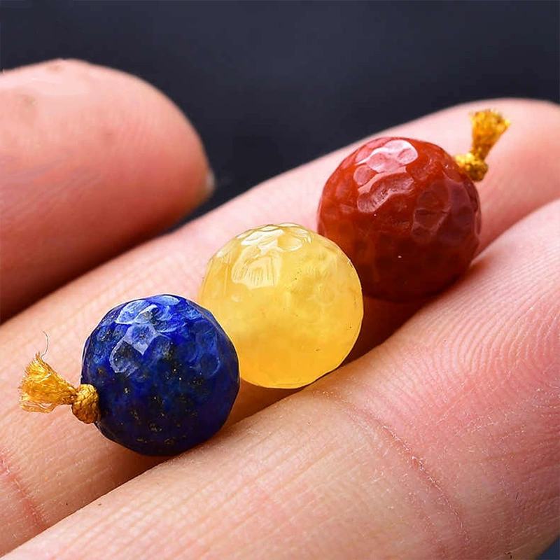 Натуральный Южный красный лазурит пчелиный воск страсти свободные бусины Круглые бусины с бусинами распорные бусины браслет DIY аксессуары для Бодхи