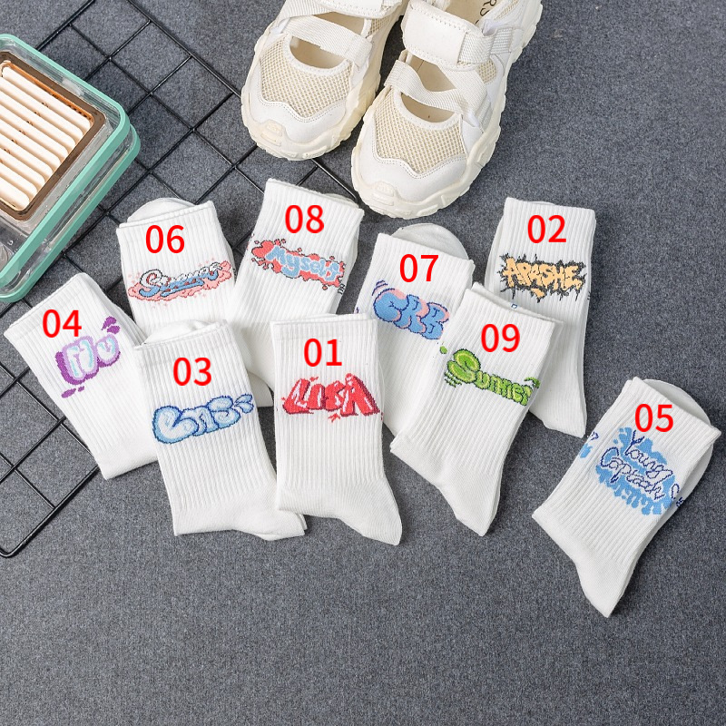 Klein calcetines de moda azul calcetines grandes C Placa de ajedrez estudiante de cuadros ins calcetines de moda a media pierna calcetines largos de otoño e invierno