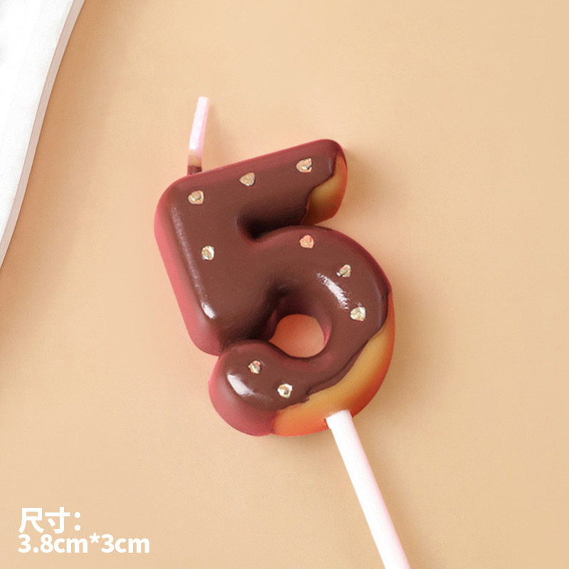 Mayorista retro dibujos animados de chocolate de dos colores molde de galletas de ducha 0 - 9 velas digitales tarta de cumpleaños