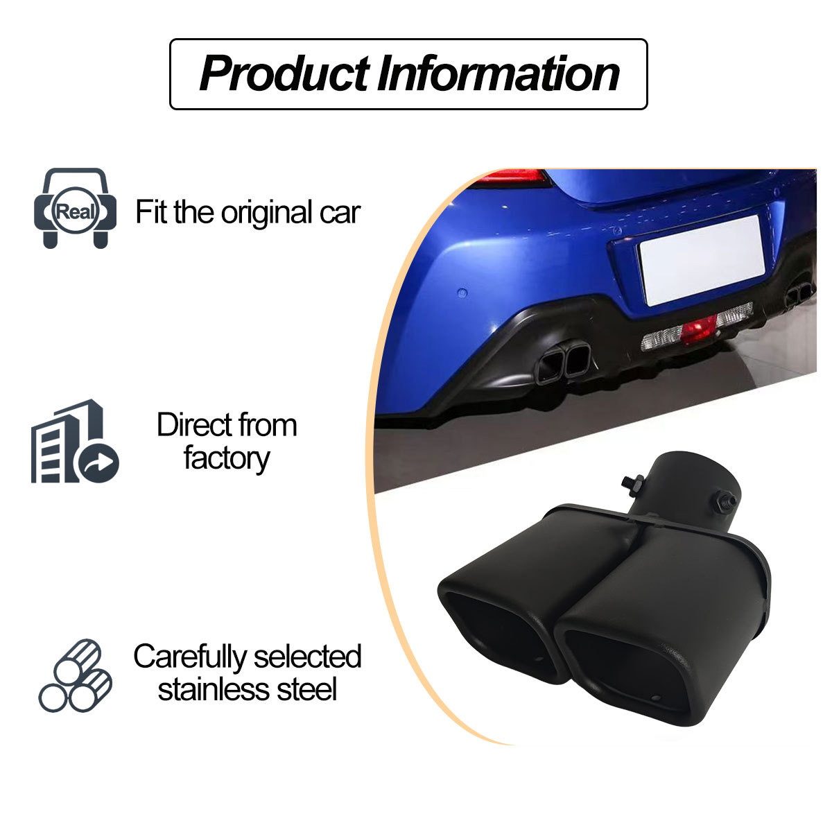 Suitable for Vitra Corolla Gs4Ix25 Rx5 Fit Binzhi Xrv Car Exhaust Pipe Decorative Tail Throat