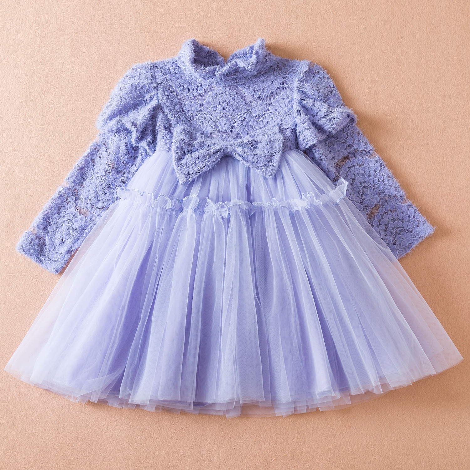 Princess Solid Color Cotton Blend Polyester Girls Dresses display picture 1