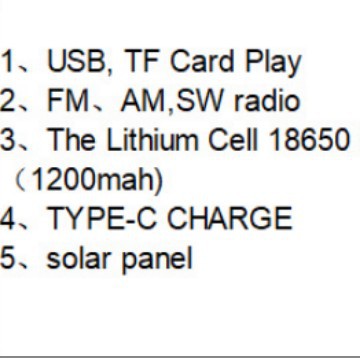 Nuevo MD-969S Panel solar portátil Bluetooth Audio Radio de antena multifunción portátil para exteriores