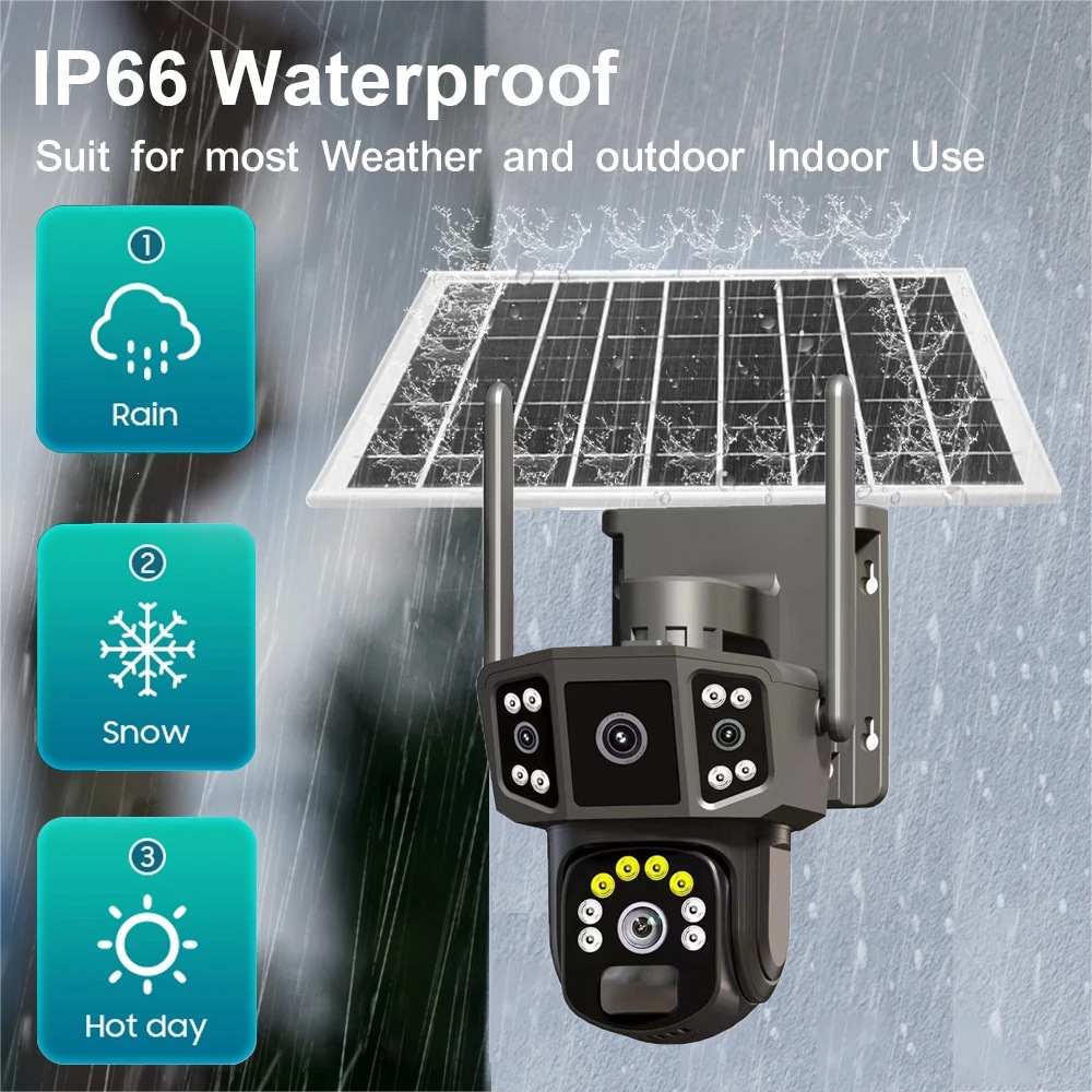 Wise Doctor Solar Surveillance Camera Outdoor 4G Full-Color Night Vision HD Smart Tracking Monitoring Camera