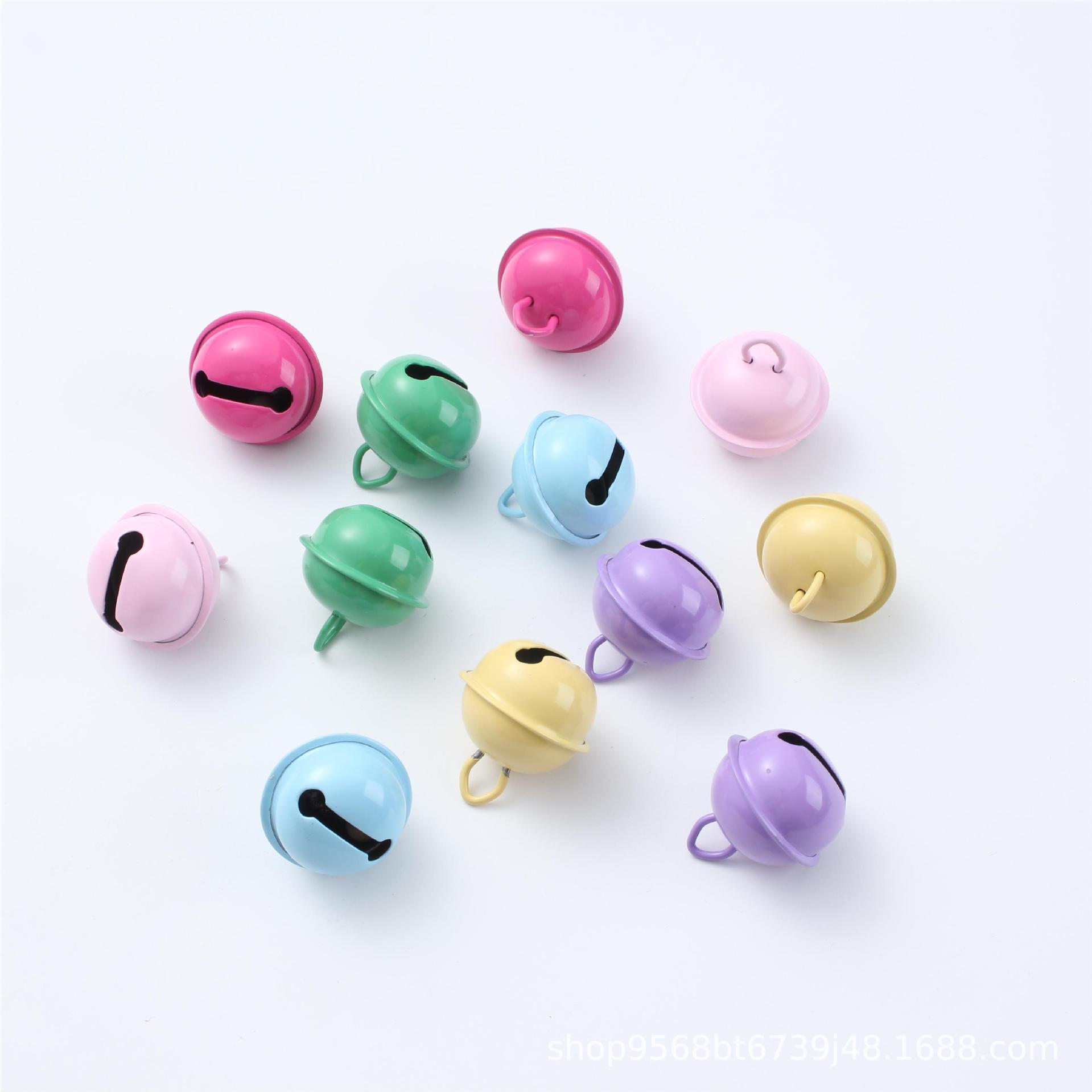 22mm color pequeña campana accesorios de joyería llavero color caramelo pintura de metal campana DIY decorativo mascotas tarifas