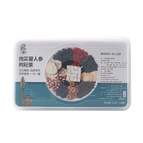 Small canned Cistanche deserticola, ginseng, wolfberry tea, eight-treasure traditional Chinese medicine health-reinforcing maca and polygonatum canned tea 510/box