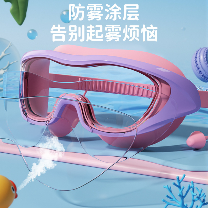 Set de Gafas y Gorro de Natación para Niños de PC Anti-empañante e Impermeable