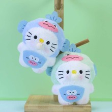 毛绒玩具鼻涕KT猫公仔钥匙扣可爱书包挂饰搞怪娃娃吹泡泡猫咪公仔