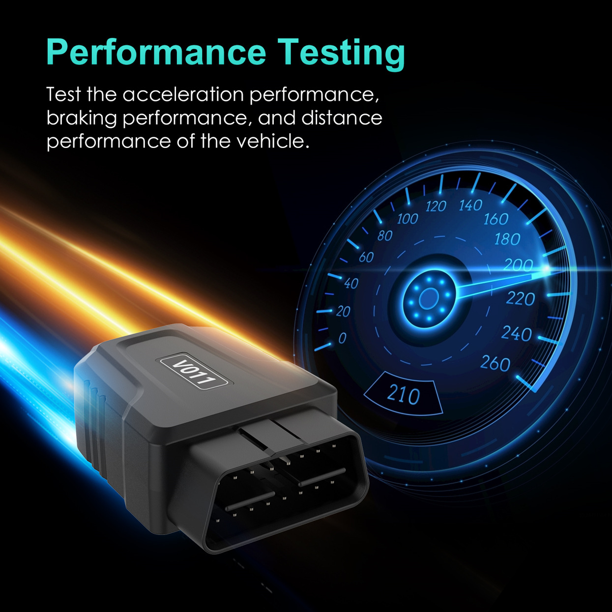 Transfronterizo V011 OBD2 Scanner ELM327 25K80 Android IOS Detector de fallas automotrices