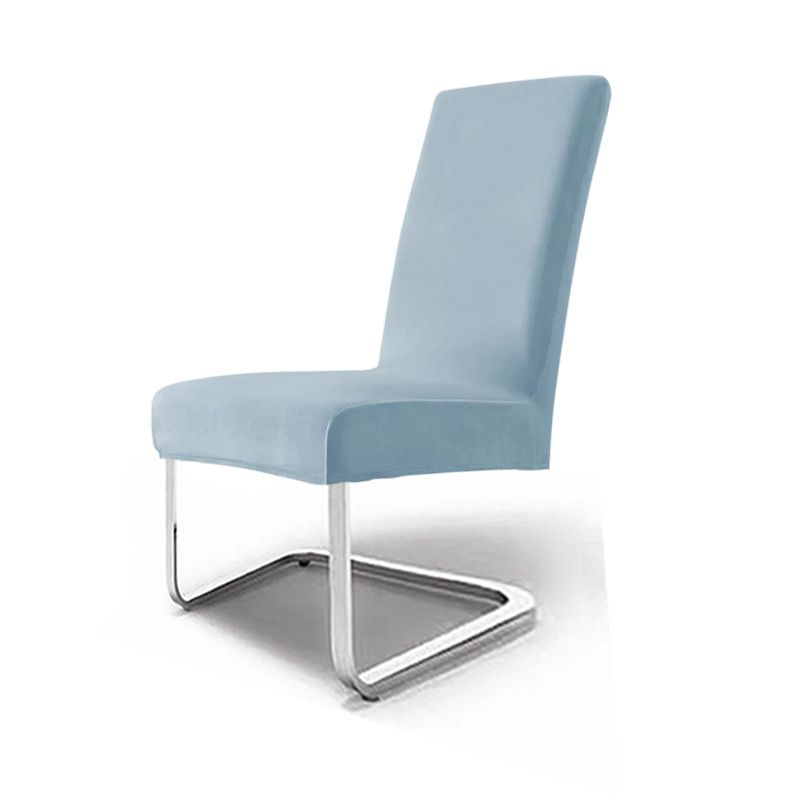 cubierta de silla de terciopelo elástica de plata gruesa cubierta de silla de comedor de hotel cubierta de polvo cubierta de silla de alto nivel sentido transfronterizo