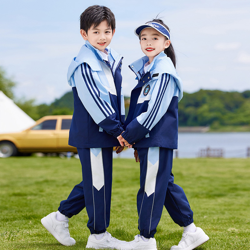 초등학교 학생들을위한 교복 봄 가을 옷 3 조각 세트 1 학년 어린이 교실 옷 겨울 유치원 정원 옷