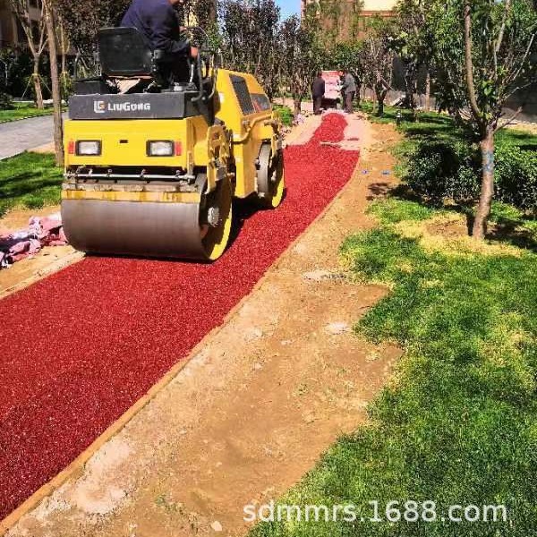 厂家销售可上车的冷拌彩色沥青混凝土吨包袋装园林绿道小区道路