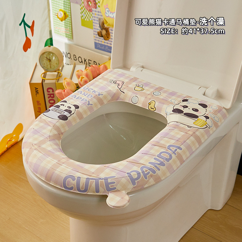 EVA asiento del inodoro lindo cuatro estaciones universal impermeable engrosada hogar asiento del inodoro anillo borrable cojín del asiento del inodoro portátil