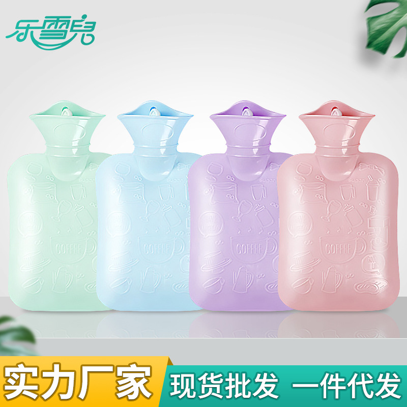 Le Xueer botella de agua caliente de PVC de alta densidad inyección de agua hogar a prueba de explosiones gran riego tallado calentador de manos de plástico personalizado