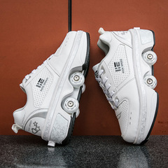 Shoes withwheels親子型暴歩靴男子児童変形スケートスポーツシューズ女子ローラースケート夜光靴