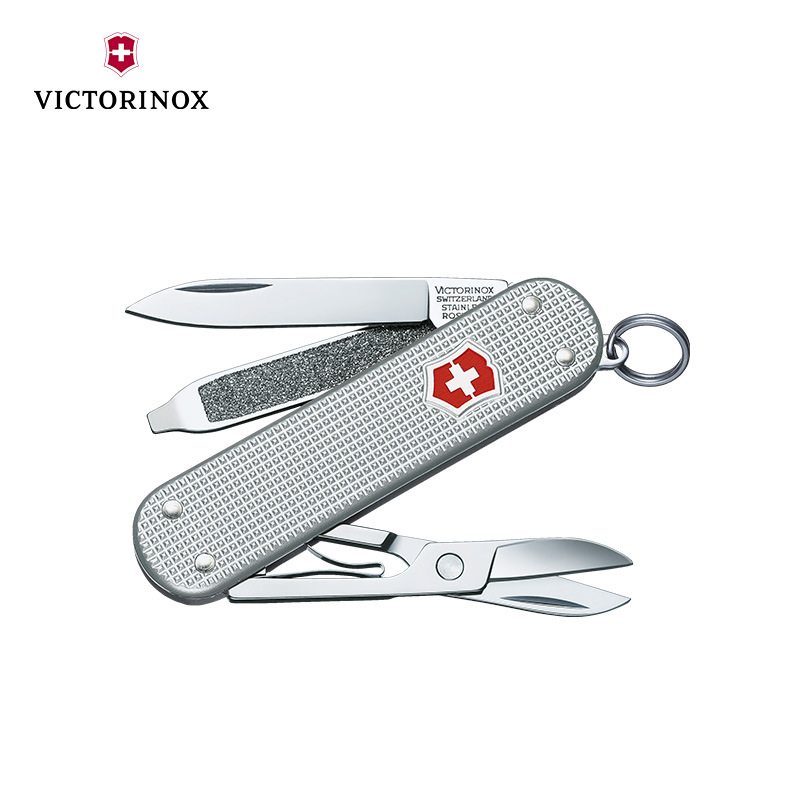 维氏瑞士军刀 58MM典范0.6221.26铝合金柄 多功能折叠刀 原装进口