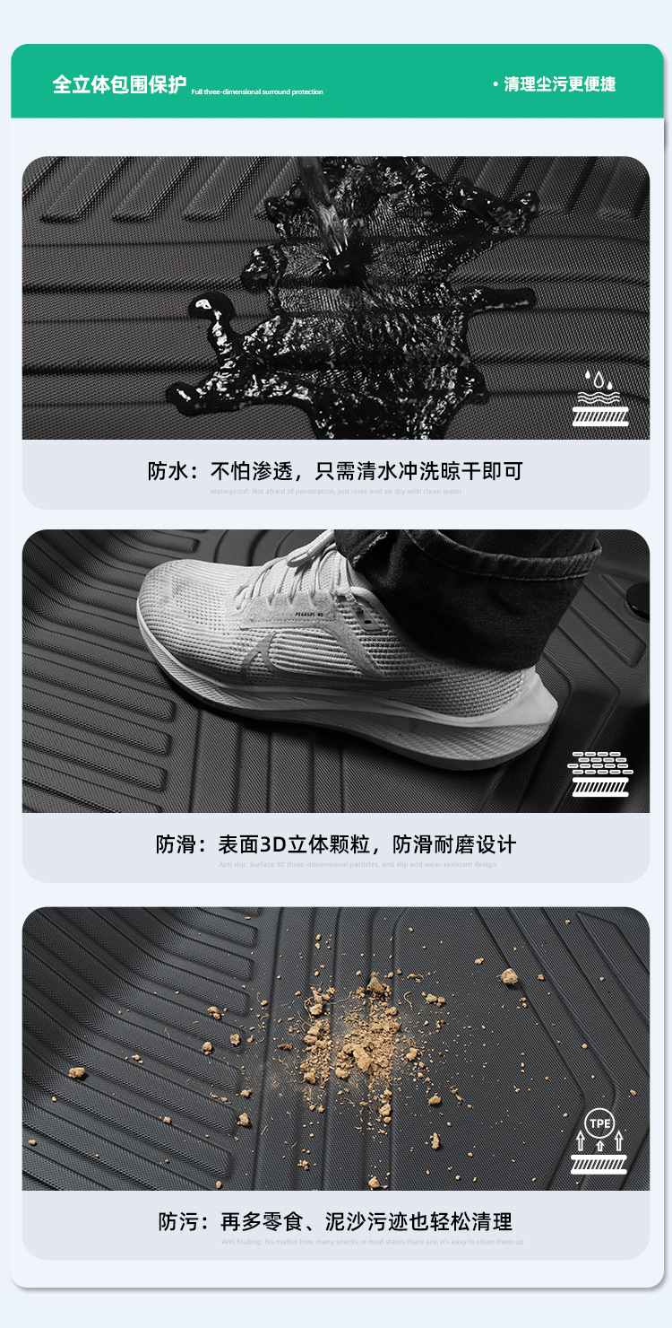 Suitable for 26 models of Wenjie M6 car floor mats, special car-specific TPE floor mats, trunk mat, and backrest cushion