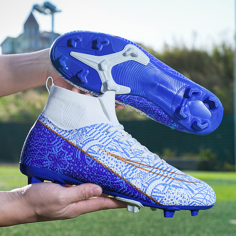 High-top long-studded football shoes for men, adults, and students, suitable for outdoor turf training, non-slip, wear-resistant, professional competition shoes High-top long-studded football shoes for men, adults, and students, suitable for outdoor turf training, non-slip, wear-resistant, professional competition shoes